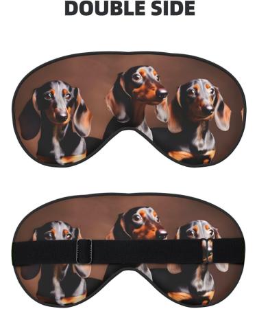 Dachshund Weiner Dog Print Eye Mask | Soft Light Blocking Travel & Sleep Mask - Adjustable & Comfortable - Perfect for Yoga - Buy Online on GoSupps.com