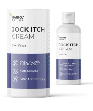Fast Relief for Jock Itch |New HAIRO Relief - Jock Itch Cream 100ml XL | Jock Itch Treatment for Men & Women | Antifungal Cream