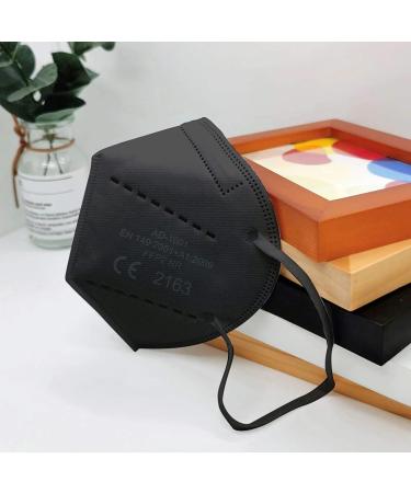 Lexuslance 20 Black L ne FFP2 Masks | CE EN149:2001 + A1:2009 | Stylish & Secure | 4 Sealed Bags of 5 Masks - Buy Online on GoSupps.com