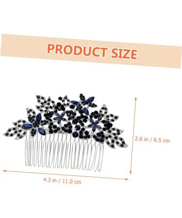 Beatifufu Dark Blue Hair Comb Rhinestone Hair Comb Wedding Bridal Headpieces Rhinestone Headpiece Bride Hairpiece Bride Headpieces for Wedding Bride Hair Accessories Bridal Headdress - Buy Online on GoSupps.com