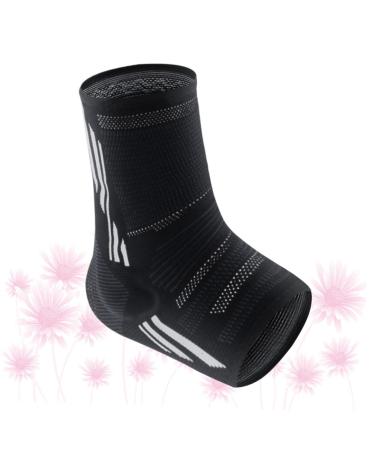Silicone Ankle Brace - Support for Sprained Ankle | 1pc 24x12cm Black - International Shipping Available - Buy Online on GoSupps.com