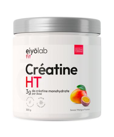 CREATINE HT | Cr atine Monohydrate Pure en Poudre | Enrichie en B ta-Alanine et HMB | Booster de Performances Musculaires | Sans Additifs | M lange Facile Saveur Mangue Passion | 300g | Eiyolab Mangue Passion 300 g