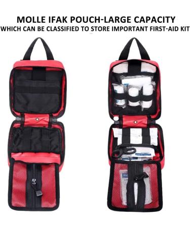 1000D Molle RIP Away Tactical First Aid Pouch - Red | Camping Hiking Travel Bag - Buy Online on GoSupps.com