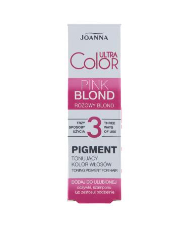 JOANNA Ultra Color Hair Coloring Pigment, Neutralizes Unwanted Yellow Tones, with Separate Shampoo, Pink Blonde, 100 ml