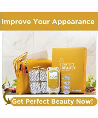 TENSCARE Perfect Beauty | TENS Facial Machine for Face Lift Wrinkle Reduction Facial Toning Device for Skin Tightening and Body Muscle Toning Stimulator for Abs Buttocks Thighs 1 count - Buy Online on GoSupps.com