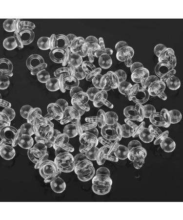 Transparent Acrylic Mini Pacifiers for Baby Shower Decoration - 50 Pack | International Shipping Available - Buy Online on GoSupps.com