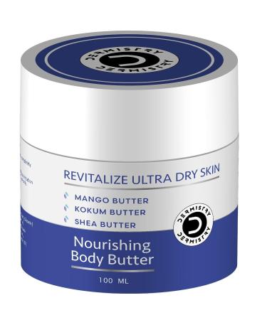 RUVYAA Dermistry Moisturizing Body Butter for Dry & Very Dry Sensitive Skin Mango Shea Kokum Butter & Coffee Body Cream Lotion For Winter Men Women Non Sticky for All Skin - All Seasons