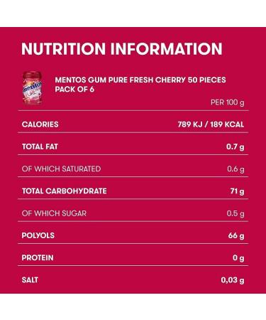 Mentos Gum Cherry Flavour 97g Cherry 97 g - Buy Online on GoSupps.com