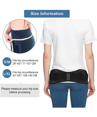 SI Sacroiliac Belt Sacroiliac Joint Support SI Belt Hip Brace with Elastic Straps for Pelvis Lower Back Hip Groin Sciatica Nerve LXL - Buy Online on GoSupps.com