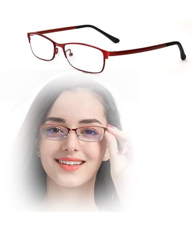 Zjdydy blue light-blocking reading glasses for women light women's readers glare-free UV eye load computer glasses (color: red size: +2.5) red 2.5