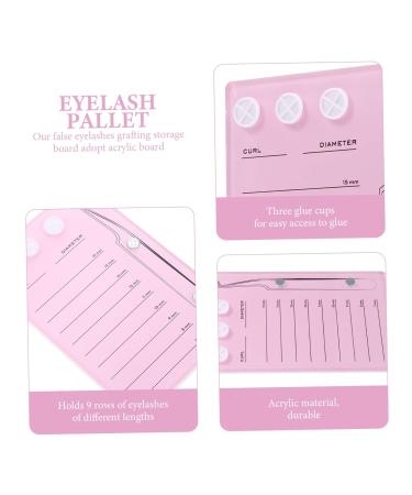 Hemoton Magnetic Eyelash Board - Durable Lash Extension Tray & Glue Gasket Pink Acrylic Pallet for Easy Application 14.3x9.4cm International Shipping Available - Buy Online on GoSupps.com