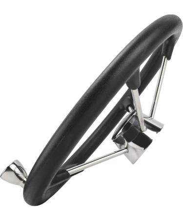 NovelBee 15-1/2 Stainless Steel Boat Marine Destroyer Steering Wheel with Black PU Foam and Knob - Buy Online on GoSupps.com