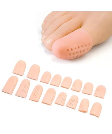 Toe Protectors Silicone Toe Cot Soft Wear Resistant Hole Design Silicone Finger Protectors Toe Caps Gel Toe Covers for Women and Men Great for Running Walking Stop Toe Pain