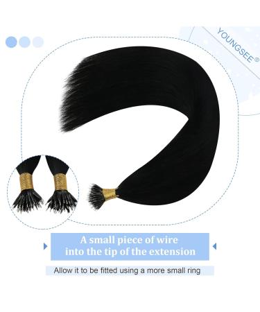 Youngsee Nanoring Hair Extensions - Real Black Hair 35cm 50g Short Nano Beads for International Shipping - Buy Online on GoSupps.com