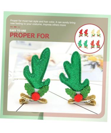 FOMIYES 8 Pairs Hair Jewels for Women Hair Claw Clips for Women Christmas Party Girls Barrettes Hair Barrettes Decor Antler Hair Barrette Child Gold Powder Cloth Antlers Hairpin - Buy Online on GoSupps.com