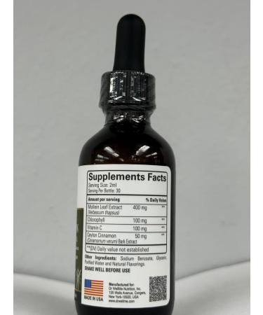 Dr.WellMe Mullein Chlorophyll 2 fl oz Liquid Drops Natural Detox & Promotes Health Gut Support High Absorption Packed with Minerals for Wellness - Buy Online on GoSupps.com