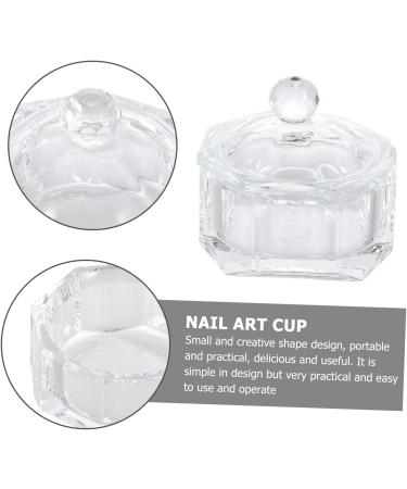 minkissy Nail Art Crystal Cup Glass Containers Acrylic Nail Dish Nail Powder Glass Cup Glass Nail Art Cup Salon Nail Glassware Nail Powder Cup Dish Drawing Tool Crystal Glass K5 Liquid - Buy Online on GoSupps.com