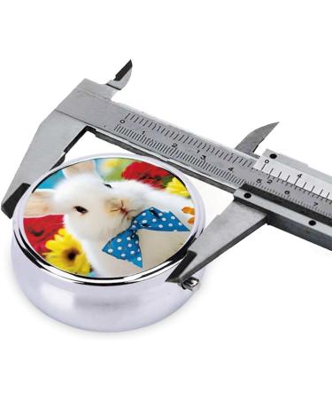 Easter Bunny & Chicks Portable Metal Pill Box | Mini 3-Compartment Pill Organizer for Travel - Buy Online on GoSupps.com