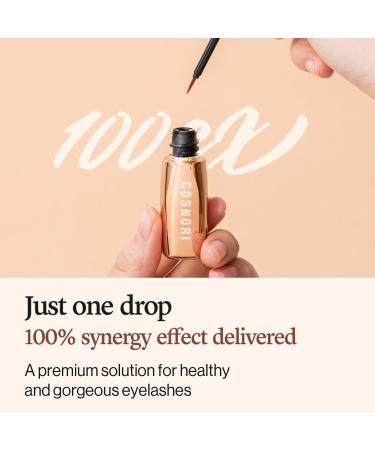 COSNORI Eyelash Serum 100 EX - Intensive Hydration Booster with Peptides & Silk Extract - irritation-free formula for longer healthier lashes | 0.2 fl. oz - Buy Online on GoSupps.com