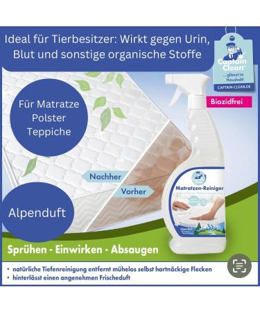Buy Captain Clean Enzyme Cleaner Cat Urine & Odor Remover for Mattresses & Upholstery | Alpine Scent Powerful Dirt & Smell Eliminator - Buy Online on GoSupps.com
