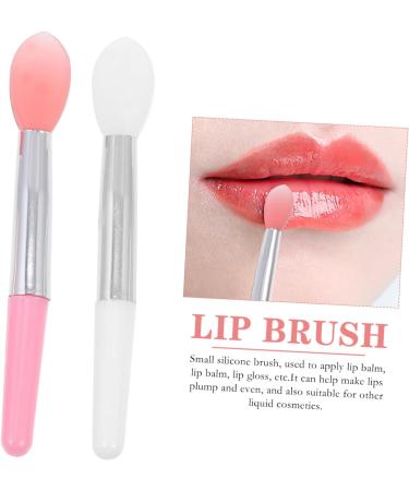 Housoutil 2 Sets Lip Stick Dust Silicone Lip Covers Silicone Scrubber Silicone Brush Lady Tools Lip Balm Applicator Accessory Lip Makeup Lip Scrub Brush Facial Miss Girl - Buy Online on GoSupps.com