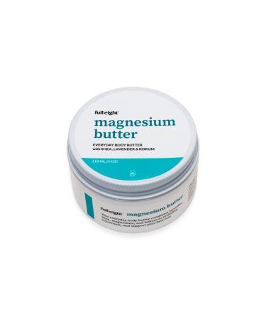 Full Eight Fast Absorbing Magnesium Body Butter  Restless Legs, RLS, Sleep Support - Natural, Organic, With Kokum and Shea Butter, USA Made Relief Cream (Travel Use - 4 oz.) 4 Fl Oz (Pack of 1)