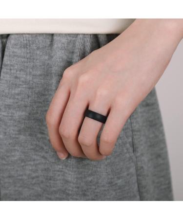 MIROMIHO Women Silicone Wedding Ring Set - 7 Rings, Inner Arc Ergonomic Design, 5.5mm Wide Rubber Bands in Bronze, White, Rose Gold, Silver, and More - Size 6.5-7 (17.3mm) - Buy Online on GoSupps.com