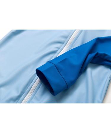 BONVERANO Baby Boys Swimsuit - UPF 50+ Full-Zip Hoodie One Piece Swimwear, 12-18 Months (Blue) - Buy Online on GoSupps.com