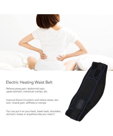 Buy Heated Back Support - Electric Waist Belt & Heating Pillows with 3 Heat Levels for Lower Back & Belly - Black - Buy Online on GoSupps.com