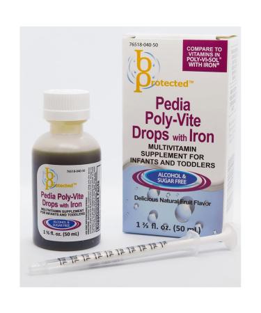 B Protected Pedia Poly-Vite Drops with Iron 1 2/3 fl Ounce Liquid