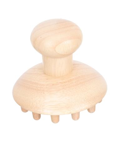 Goohochy 1Stk Massagekamm made of wood massage device for home Guasha head massage clerk Health Wellness Schaubuzeug Hand massager Massage comb for at home wooden ridge handy shampoo brush