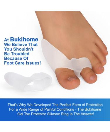 Bukihome Upgraded Pack of 10 Bunion Cushions Protectors - Bunion Corrector and Toe Spacer Set for Big Toe Bunion Relief - Gel Shield for Men & Women (Transparent) - Buy Online on GoSupps.com