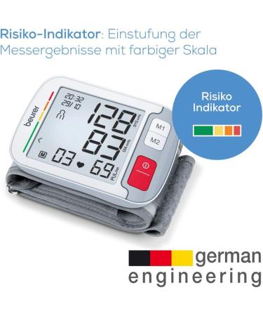 Buy Beurer BC 51 Wrist Blood Pressure Monitor - Clinically Validated XL Display Arrhythmia Detection 240 Storage Fast International Shipping - Buy Online on GoSupps.com