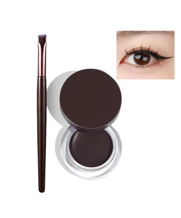 Gel Eyeliner - Creamy Long Wear Eye Liner Eye Liners For Dry Sensitive Oily And Combination Skin Eye Makeup Brushes Included Pochy Natural Black