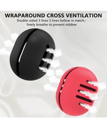 Fauxomor 3-Pack Makeup Sponge Holder | Breathable Silicone Travel Bag for All Sizes | Frost-Safe Portable Beauty Blender Tool Black Red Rose Red - Buy Online on GoSupps.com