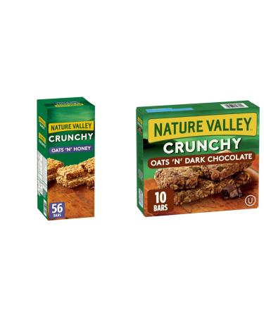 Nature Valley Crunchy Oats 'n' Honey Granola Bars & Crunchy Granola Bar Oats and Dark Chocolate 210g