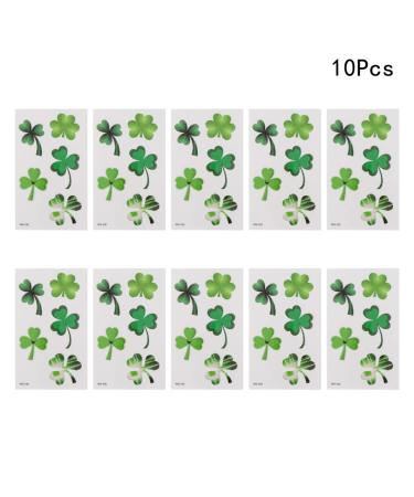 Amosfun 10 Sheets Shamrock Temporary Tattoos - St. Patrick's Day Irish Clover Party Favors - Buy Online on GoSupps.com