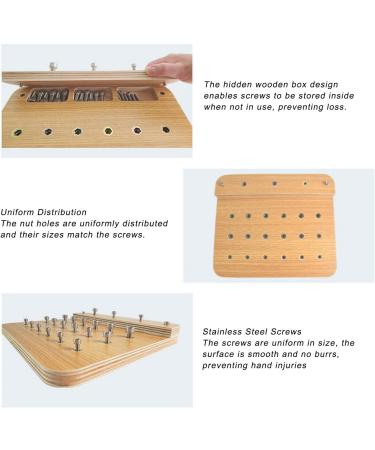 Finger Exerciser Board Flexible Fine Wood Insert Board with Screw Twisting Exercise Hand Rehabilitating Device for Fingers - Buy Online on GoSupps.com