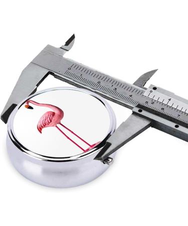 Flamingo Printed Mini Round Pill Box | 3 Compartment Travel Organizer | Portable Medicine Case for Home & Office - Buy Online on GoSupps.com