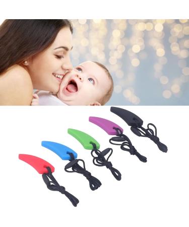 5pcs Sensory Chew Necklace | Oral Motor Aids for Anxiety Relief | Silicone Teether for ADHD & Autism | Food Grade Safety - Buy Online on GoSupps.com
