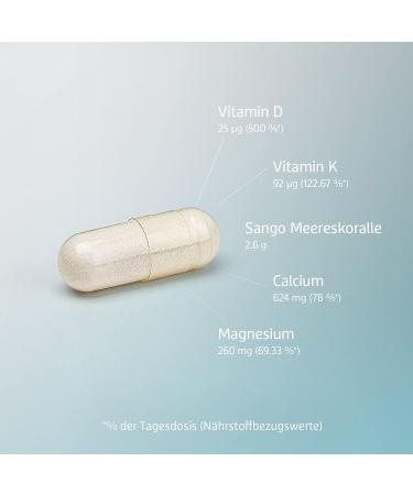 Effective Nature Sango Sea Corals + Vitamin D3 & K2 - Vegan Calcium & Magnesium Supplement - 120 Capsules for Optimal Bone Health & pH Balance - Buy Online on GoSupps.com