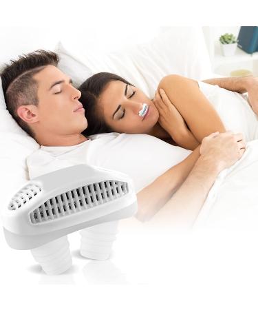 2-in-1 Anti Snoring Nose Air Purifier for Men and Women - Stop Snoring and Improve Sleep Quality with Nasal Vents Plugs Clip - CPAP Users Friendly (White) - Buy Online on GoSupps.com