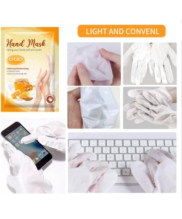 Moisturizing Hand Mask Gloves (3 Pairs) with Honey | Ultimate Hand Care for Dry Aging Cracked Skin - Buy Online on GoSupps.com