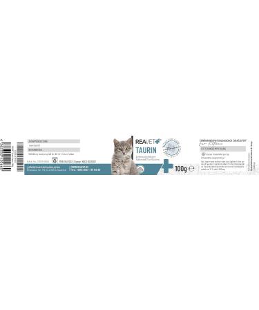 Reavet Taurin for Cats 100g - Pure Taurine Powder for Cardiovascular Support Amino Acids for Immunity & Cell Metabolism - Buy Online on GoSupps.com
