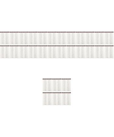 Beavorty 30 pcs eyebrow stickers makeup stickers tattoo eyebrow Temporary Brow Tattoos tool cosmetic 4d 1 count (Pack of 1) Brownx5pcs