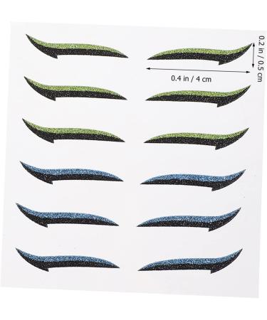 Mikinona Glitter Eyeshadow 12 Pairs Glitter Eyeliner Double Eyelid Stickers Invisible Eye Line Strips Miss Flash Adhesive Tape - Buy Online on GoSupps.com