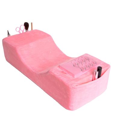 ZhangHome Eyelash Extension Pillow for Beauty Salon  Suitable for Supporting and Protecting Neck When Eyelash Extensions  Comfortable Velvet Beauty Memory U-Shaped Sponge Pillow (Pink)