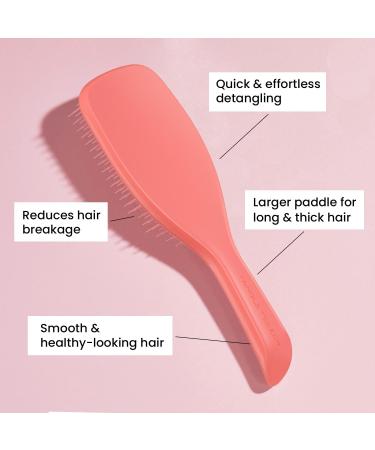 Tangle Teezer Large Ultimate Detangler Hairbrush for Long, Thick, Curly & Textured Hair - Two-Tiered Teeth, Reduces Breakage, Salmon Pink - Buy Online on GoSupps.com