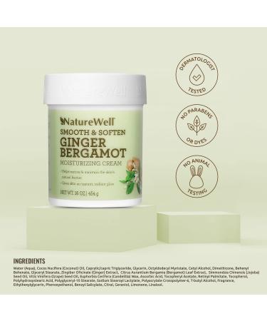 NATURE WELL Ginger Bergamot Moisturizing Cream - 16 Oz, For Face & Body, with Natural Oils & Extracts - Buy Online on GoSupps.com