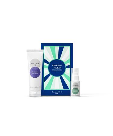 Balance Me Christmas Gift Set Refresh + Clear Congested Skin Serum Pure Skin Face Wash Clearer Calmer Skin 2 award winning products Vegan/ Natural Skin Care - 1 each Refresh and Clear - Buy Online on GoSupps.com